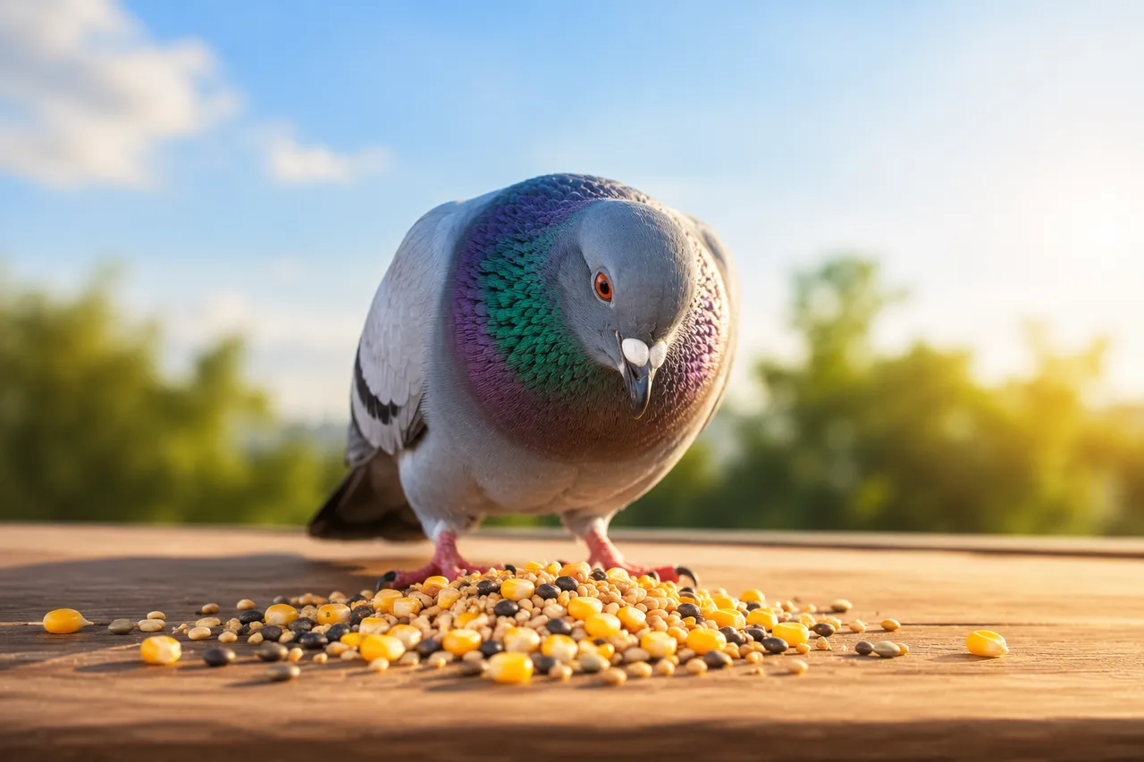 Você monta a mistura perfeita e o pombo come só o milho. A ciência explica por quê.